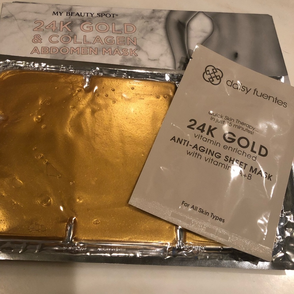 💕5 For $25. 24K Gold abdomen mask and face mask.